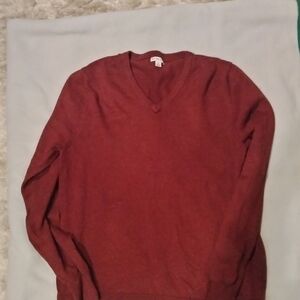 Merona Men's V-Neck Sweater - Burgundy
